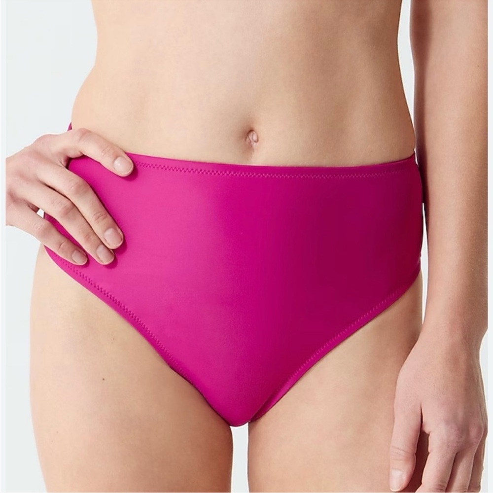 J.Crew Hallie Bikini Bottom‎ NWT size XXL in Radiant Fuchsia High Waist